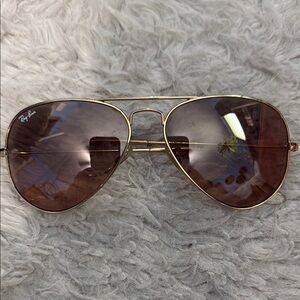 Ray-Ban Gold Aviator Sunglasses